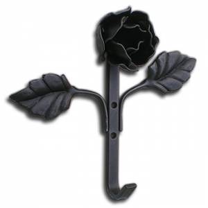 Vješalica art.57 cvijet, crna